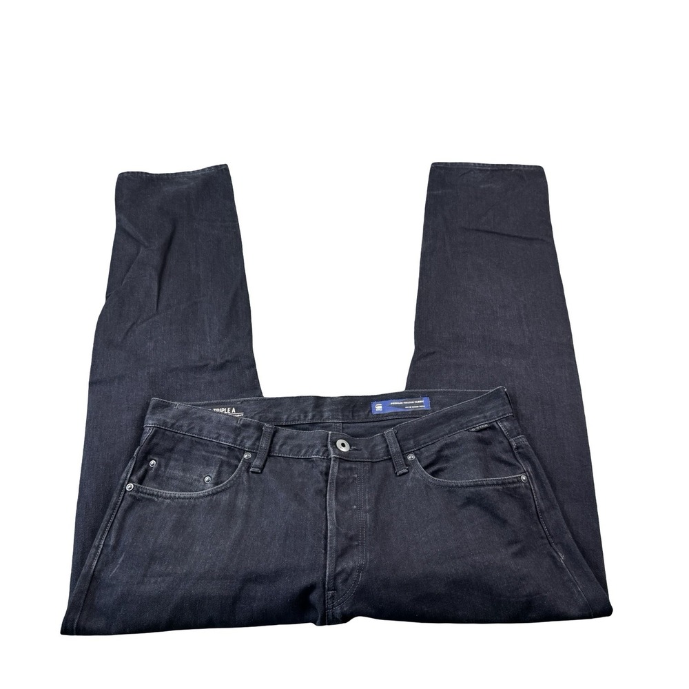 G-Star Raw Triple A Regular Straight Italian Denim Button Fly Mens Jeans 36x32
